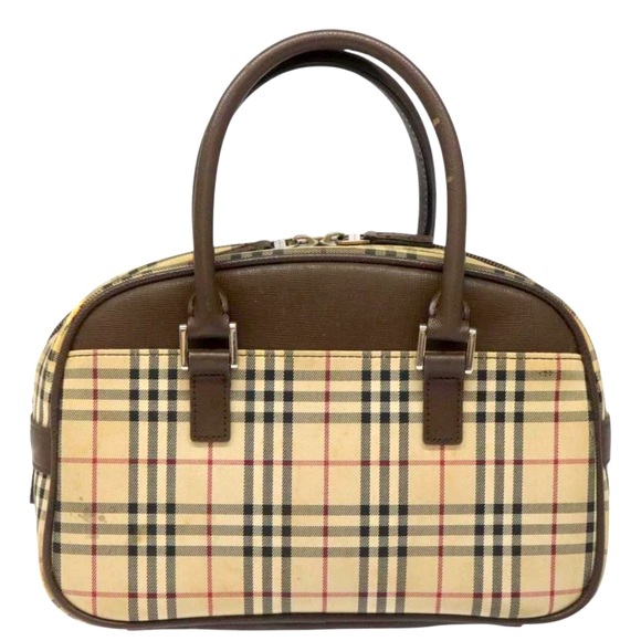 BURBERRY Nova Check Hand Bag Canvas Beige - Picture 1 of 6